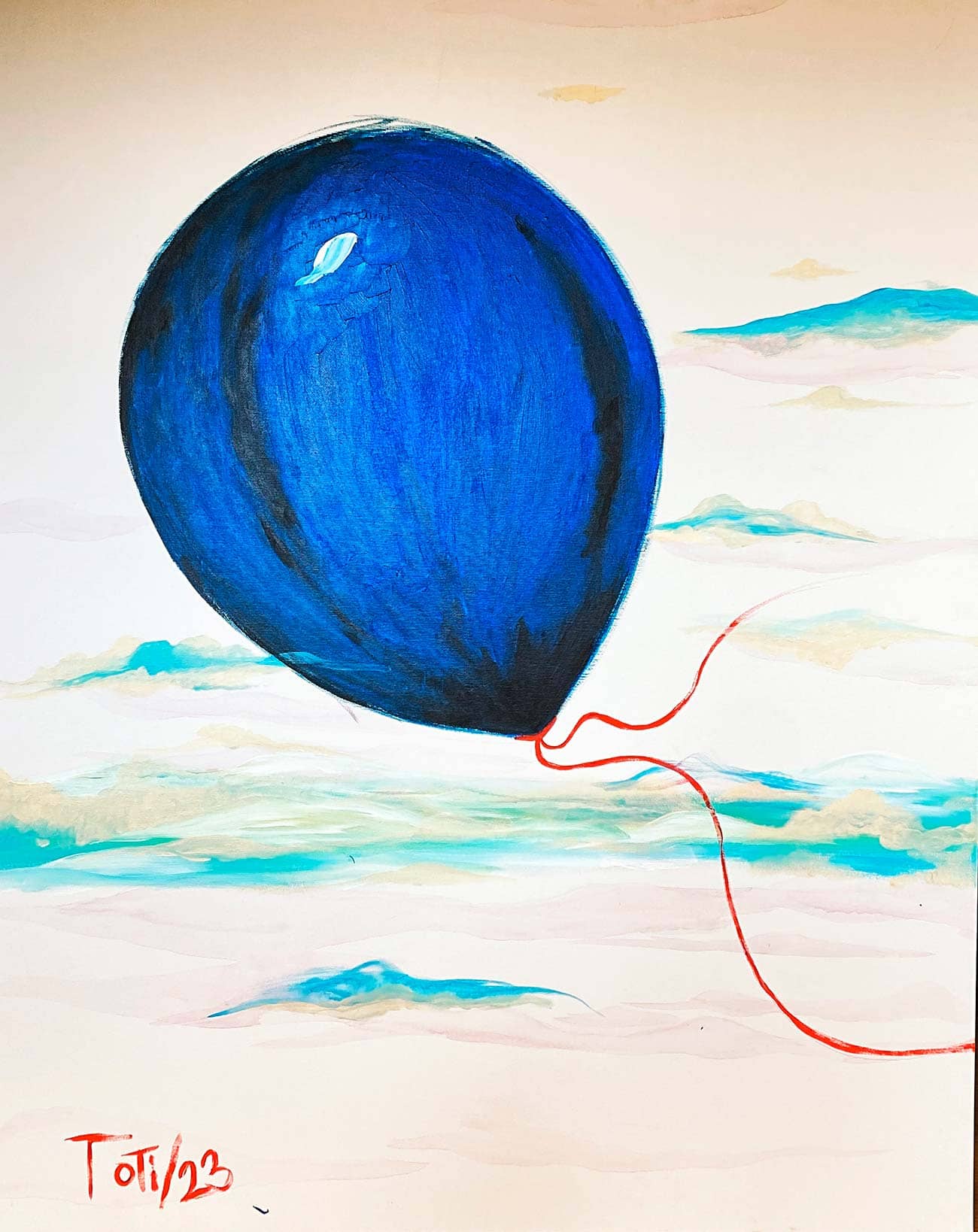 Image painting the blue balloon Gr