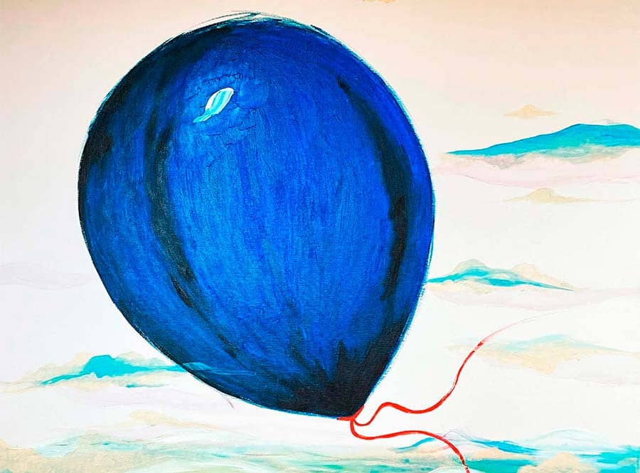 artwork "the blue balloon" Painting "liberation" Pq